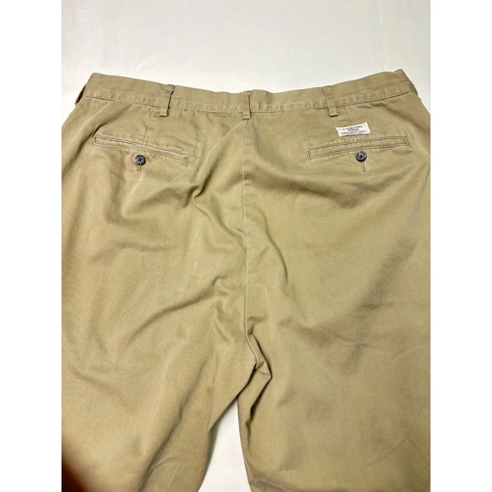 Vintage Polo Ralph Lauren Mens Classic Chino‎ Pants 38/32 Cotton Khaki Casual